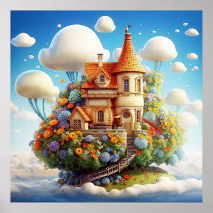 Mysteriöses Blumenschild Poster