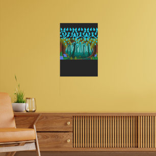 Mysteriöses Fantasy-Waldlandschaftsposter  Poster