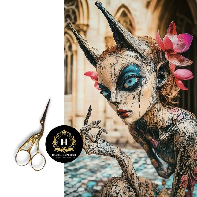 Mysteriöses Gothic Paris Gargoyle Decoupage Seidenpapier (Von Creator hochgeladen)