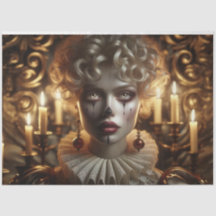 Mysteriöses Harlequin-Dekoupage