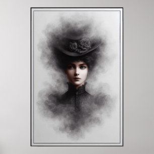 Mysterioses Porträt einer Frau aus der viktorianis Poster