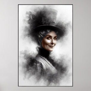 Mysterioses Porträt einer viktorianischen Frau in Poster