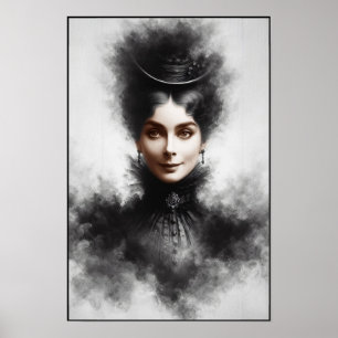 Mysterioses Porträt einer viktorianischen Frau in Poster