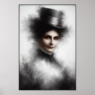 Mysterioses Porträt einer viktorianischen Frau in Poster