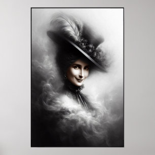 Mysterioses Porträt einer viktorianischen Frau in Poster