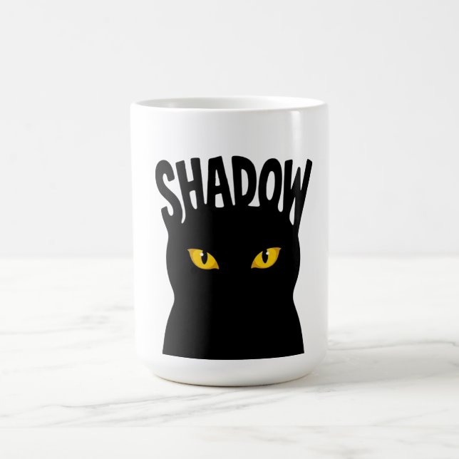 Mysterioses Schwarzkatzenaugen-Design Kaffeetasse (Mittel)