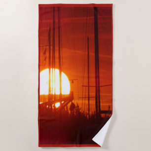 Mysteriöses Sonnenuntergang Strandtuch