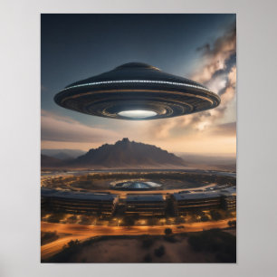 Mysteriöses UFO Poster