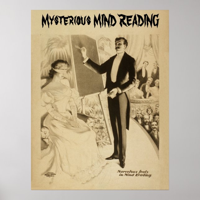 Mysteriöses VAUDEVILLE-Poster "Mind Reading Act" Poster (Vorne)