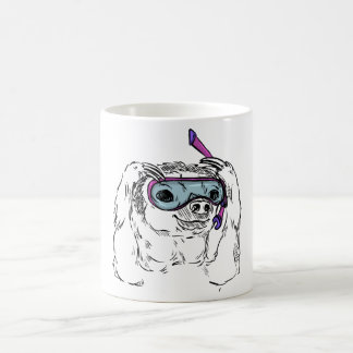Mysterious Diver in the Shadows Kaffeetasse