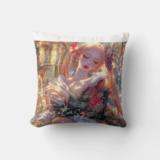 Mysterious Fantasy Girl - Gothic Art Ästhetik Kissen