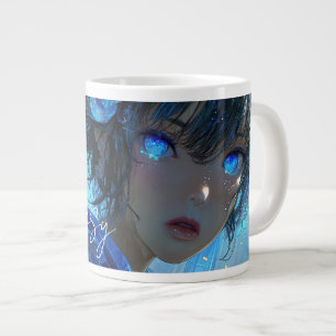 Mysterious Fantasy Girl - Ozean-Kunstästhetik Jumbo-Tasse