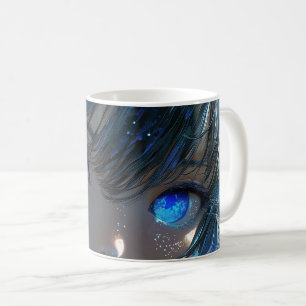 Mysterious Fantasy Girl - Ozean-Kunstästhetik Kaffeetasse