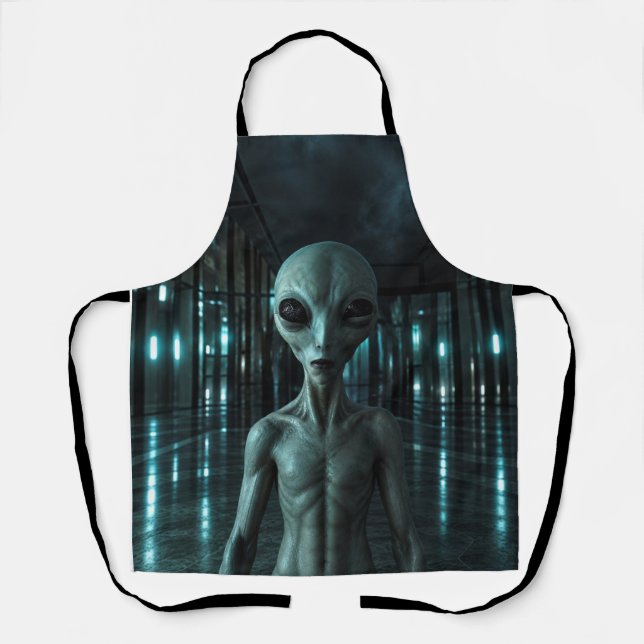 Mysterious Grey Alien Schürze (Vorderseite)