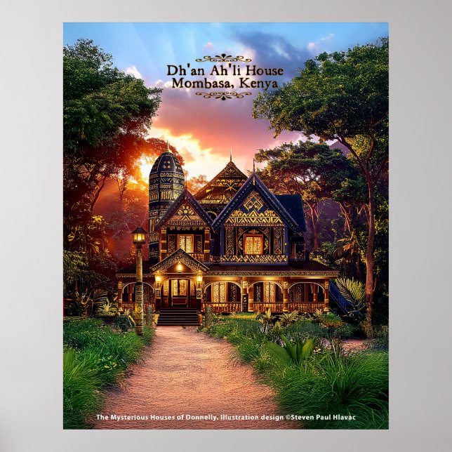 Mysterious Houses of Donnelly - No4 Mombasa Kenya  Poster (Vorne)