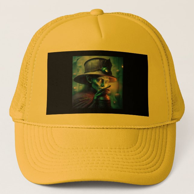 Mysterious Lady Pointing Finger At You Truckerkappe (Vorderseite)