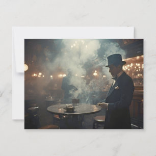 Mysterious Magician Night Club der 50er Jahre Postkarte