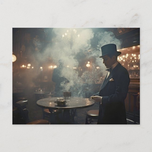 Mysterious Magician Night Club der 50er Jahre Postkarte (Vorderseite)