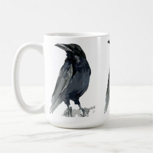 Mysterious Raven Illustration Kaffeetasse