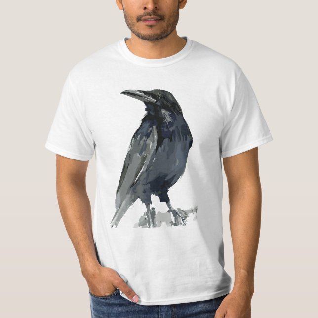 Mysterious Raven Illustration T-Shirt (Vorderseite)