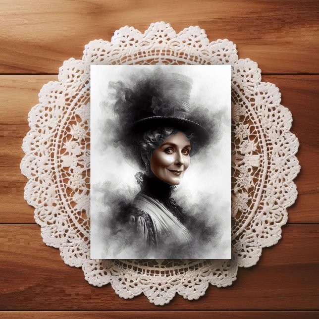 Mysterious Victorian Woman Portrait Art Postkarte (Von Creator hochgeladen)