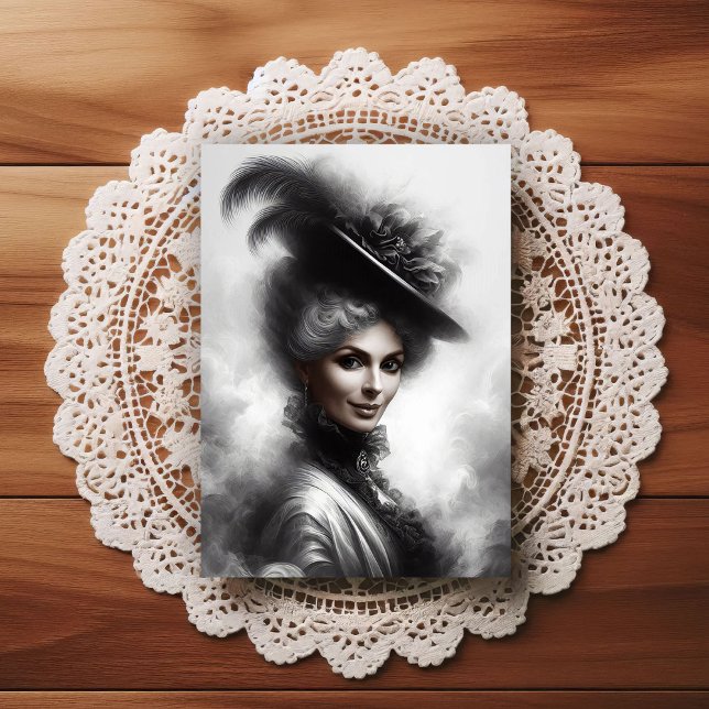 Mysterious Victorian Woman Portrait Art Postkarte (Von Creator hochgeladen)