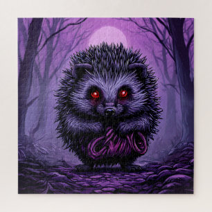 Mysteriouscher Igel im unheimlichen Wald Puzzle