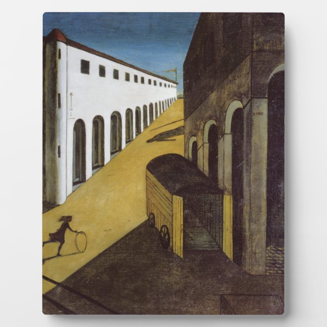 Mysterium und Melancholie von Giorgio de Chirico Fotoplatte (Vorderseite)