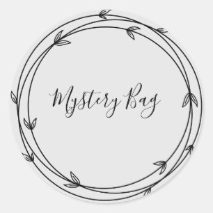 Mystery Bag Überraschung Klassischer Rundaufkleber Runder Aufkleber