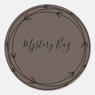 Mystery Bag Überraschung Klassischer Rundaufkleber Runder Aufkleber