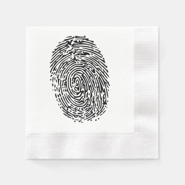 Mystery Black Fingerprint Serviette (Vorderseite)