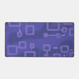 Mystery Blue Geometric Squares Desk Mat Schreibtischunterlage