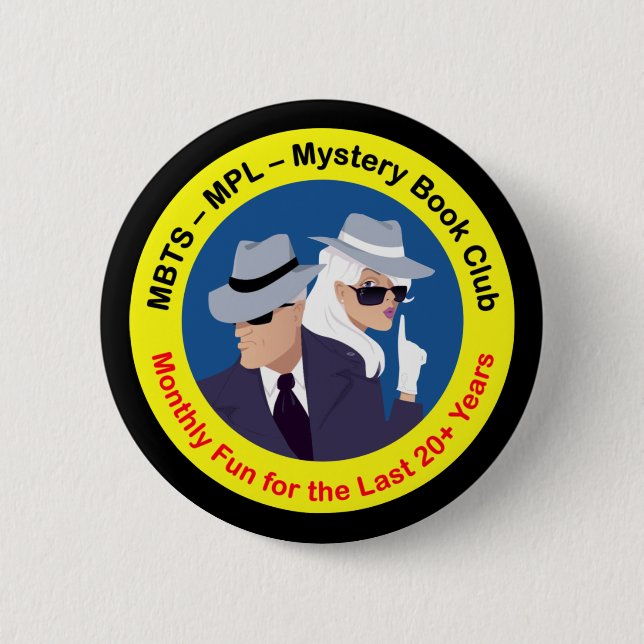 Mystery Book Club Celebration Button - mehr als 20 (Vorderseite)