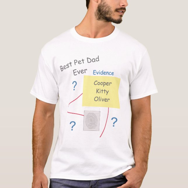 Mystery Crime Solving Evidence Board Bester Vater T-Shirt (Vorderseite)