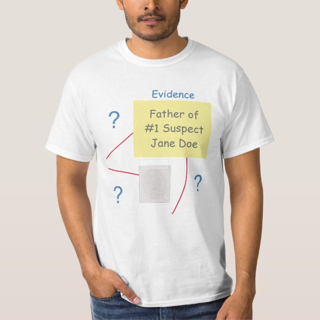 Mystery Crime Solving Evidence Board Vater T-Shirt (Vorderseite)