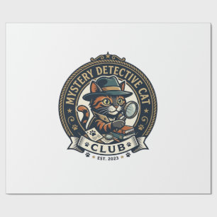 Mystery Detective Cat Cat Grafik T-Shirt Art - Mys Geschenkpapier