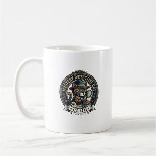 Mystery Detective Cat Cat Grafik T-Shirt Kunst - M Kaffeetasse