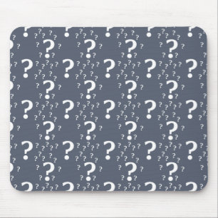 Mystery-Fragezeichen Rätsel blau-grau Mousepad