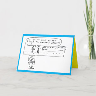 Mystery-Geschenk Überraschung Geburtstag Cartoon W Feiertagskarte