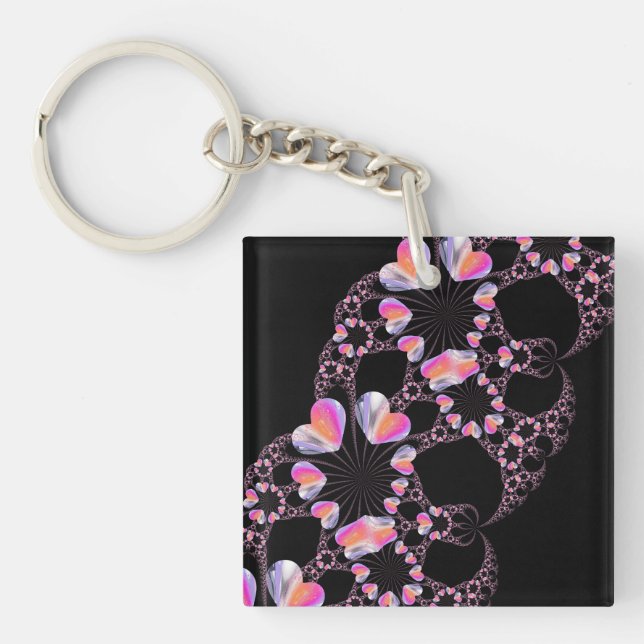 Mystery Heart Fraktal Schlüsselanhänger (Vorderseite)