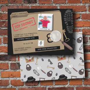 Mystery Kids Secret Agent Spy Detection Geburtstag Einladung