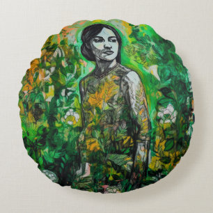 Mystery Lady Rundes Kissen