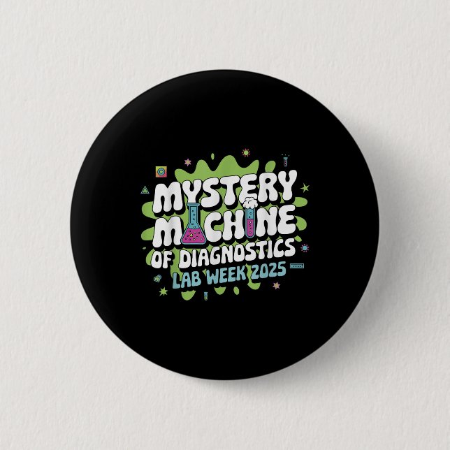 Mystery Machine of Diagnostics Labrador Week 2025  Button (Vorderseite)
