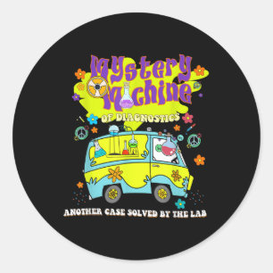 Mystery Machine of Diagnostics Labrador Week 2025 Runder Aufkleber
