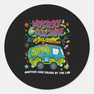 Mystery Machine of Diagnostics Labrador Week 2025 Runder Aufkleber