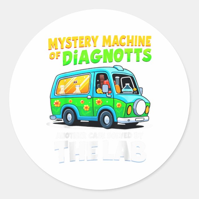 Mystery Machine of Diagnostics Labrador Week 2025  Runder Aufkleber (Vorderseite)