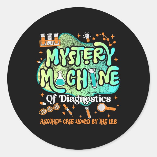 Mystery Machine of Diagnostics Labrador Week 2025  Runder Aufkleber (Vorderseite)