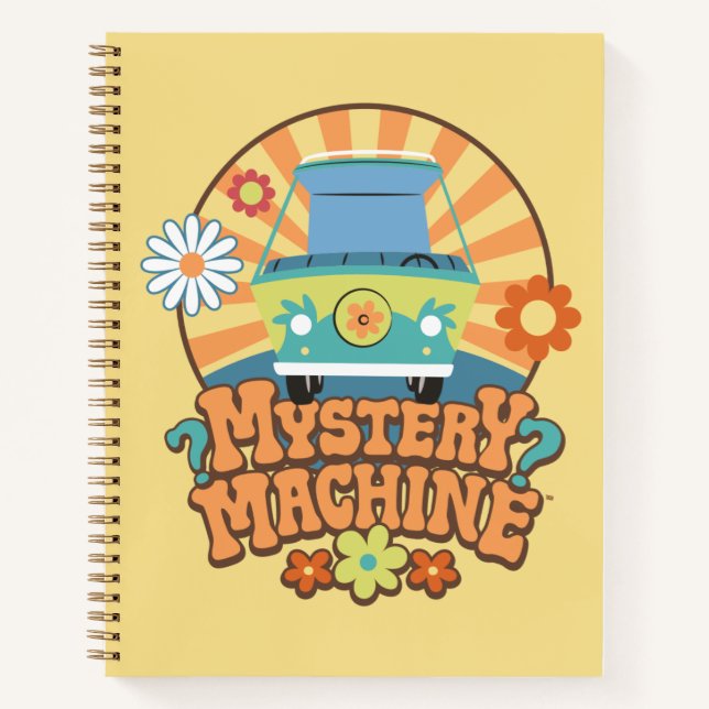 Mystery Machine Van Floral Graphic Notizbuch (Vorderseite)