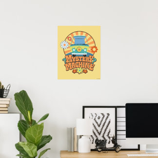 Mystery Machine Van Floral Graphic Poster