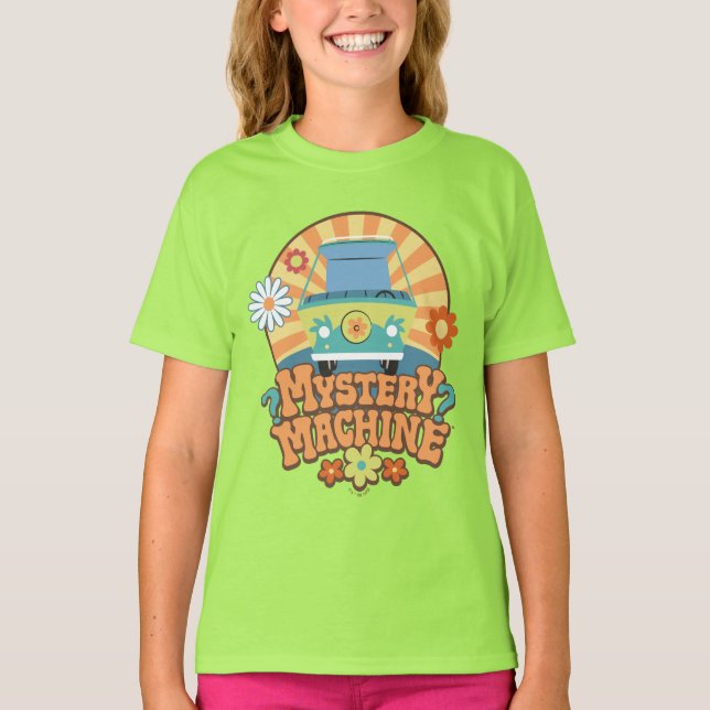 Mystery Machine Van Floral Graphic T-Shirt (Vorderseite)